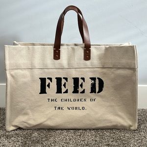 FEED brand oversized Canvas market Tote